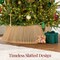 Best Choice Products 36in Christmas Tree Collar, Solid Wood Slatted Tree Skirt Holiday Accessory for Home
